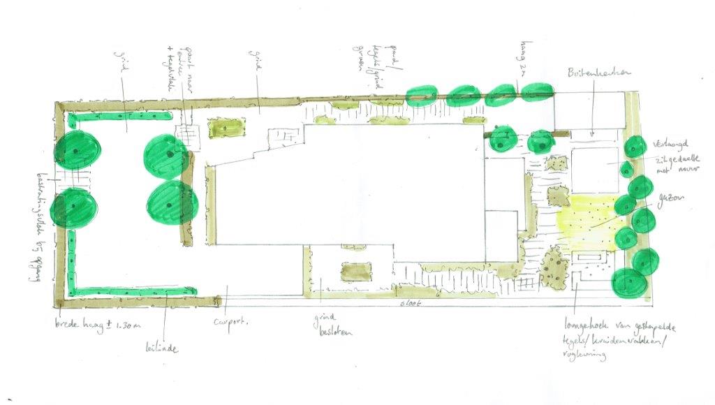 Tuinontwerp Friesland, de rode stoel tuinontwerpen